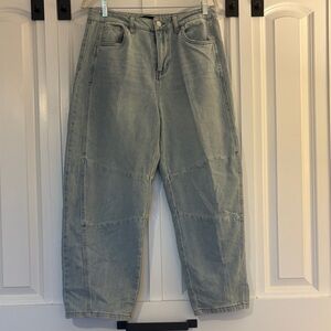 Light Blue Denim barrel jeans